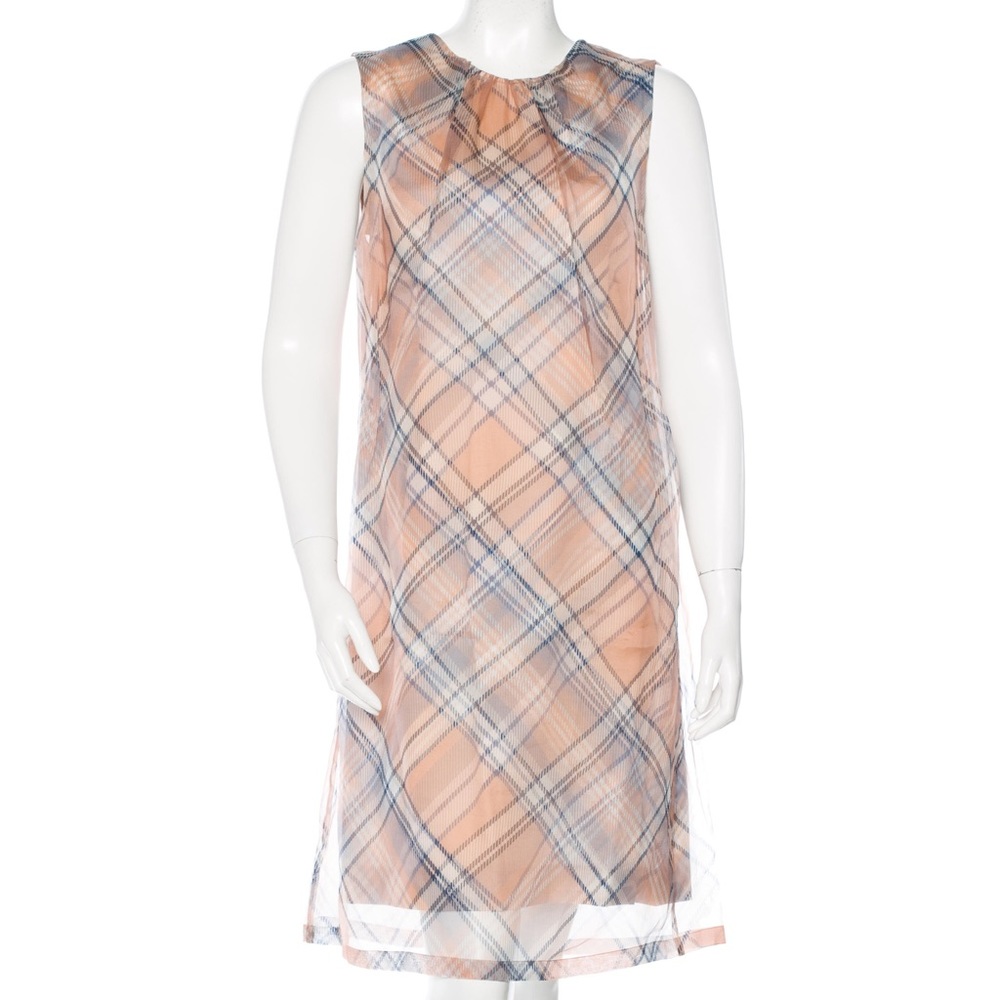 Dries Van Noten Plaid Silk Dress Size 36 / US 4